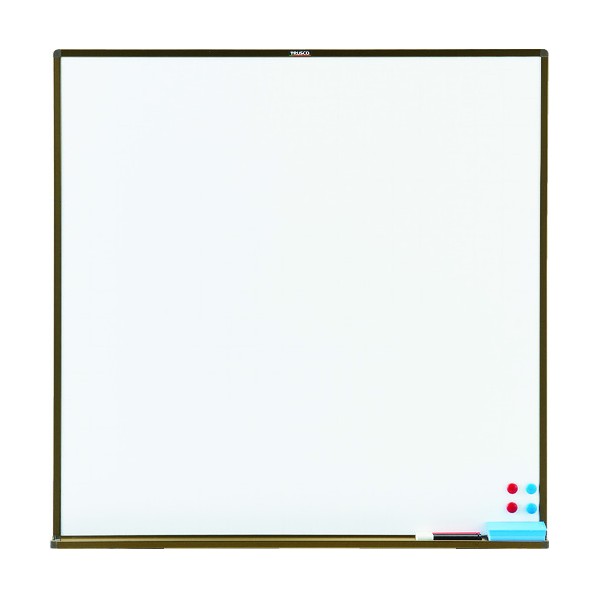 ※法人専用品※トラスコ スチール製ホワイトボード 白暗線 ブロンズ 900X900 WGH33SA-BL 1｜DIY FACTORY ONLINE SHOP