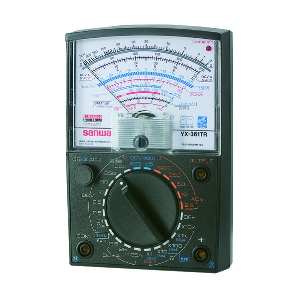 三和灯し火表示計器 アナログマルチテスタ１０００Ｖ位置づける能力のある YX-361TR 1点