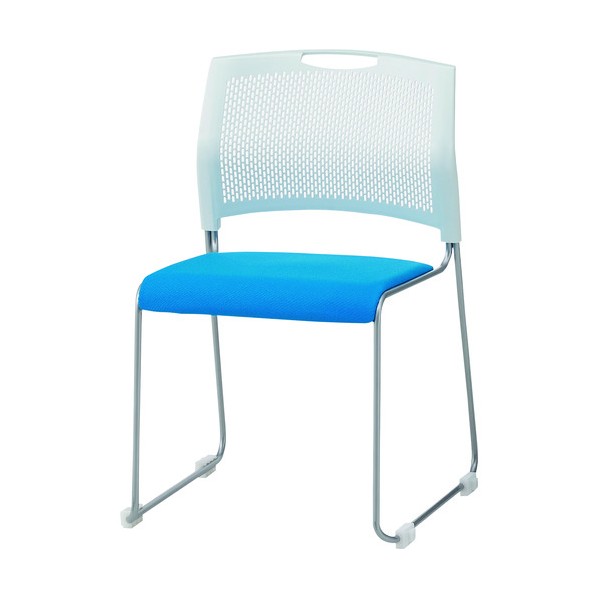 ※法人専用品※藤沢工業 TOKIO スタッキングチェア NSW－T10 クリアブルー NSW-T10-CB 1個
