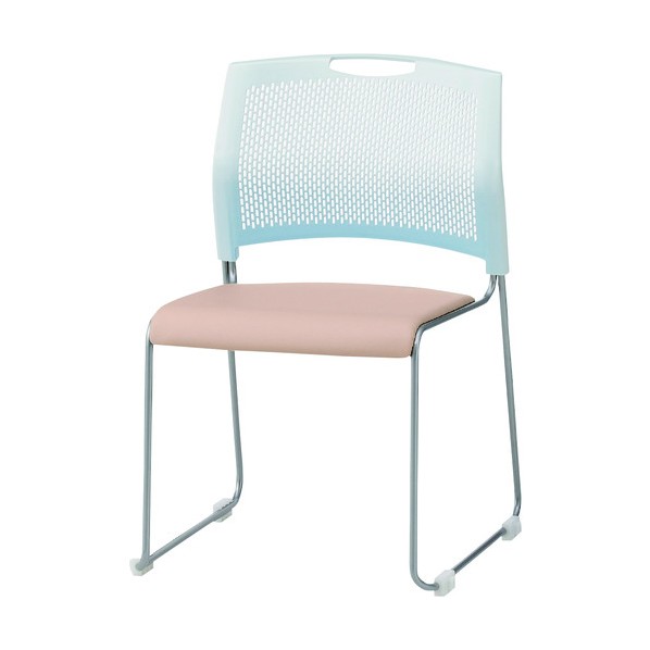 ※法人専用品※藤沢工業 TOKIO スタッキングチェア NSW－T10L レザー ライトベージュ NSW-T10L-LBE 1個