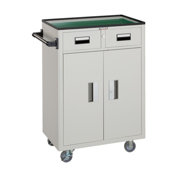 トラスコ ツールワゴン６００Ｘ４００ＸＨ８８０引出・扉付Ｗ 612 x 415 x 897 mm NTS-503N-W 1