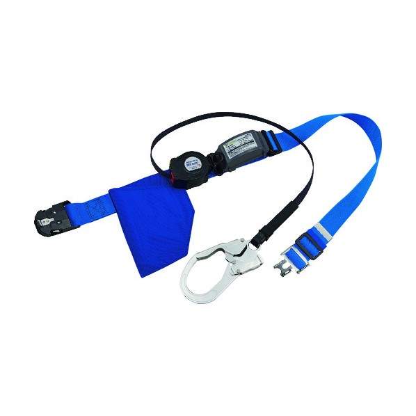 サンコー REELOCK S2NEOライト ロック装置付巻取器式胴ベルト ワンタッチバックル スカイブルー OT-SLN505-SB 1本