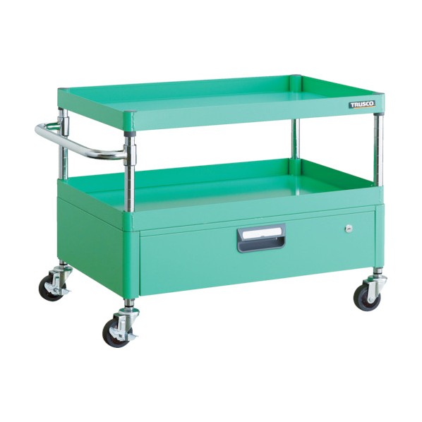 トラスコ(TRUSCO) フェニックスワゴン 750X500XH600 1段引出付 YG色 PEW-672V-YG