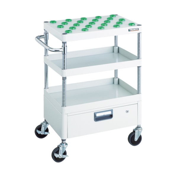 トラスコ フェニックスワゴン 600X400 1段引出付 BT-30 W色 PEW-TL962CV-W 1