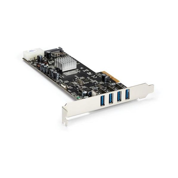 STARTEC.COM社 USB増設歌留多/PCIe 2.0 - 4x USB-A/5Gbps/SATA・LP4ワット数 PEXUSB3S44V   1個