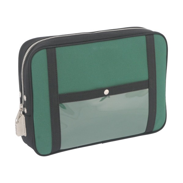 SANEI SANEI　帆布メール用ポーチ(LL)SED－1錠付　モスグリーン 30 x 35 x 7 cm