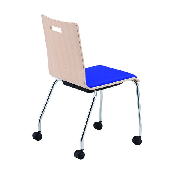 ※法人専用品※藤沢工業 リフレッシュチェア PM-K60MPL-NA インディゴブルー(レザー) PM-K60MPL-NA-IBL 1点