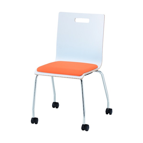 ※法人専用品※藤沢工業 リフレッシュチェア PM-K60MP-WH オレンジ PM-K60MP-WH-OR 1点