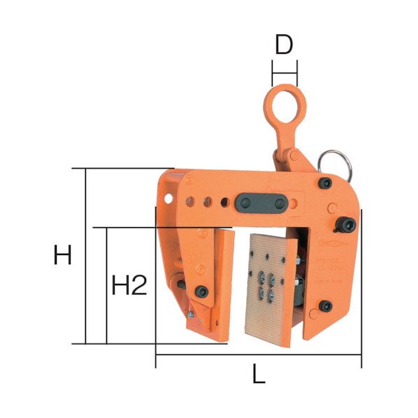 日本クランプ 2t H-2 横つり専用クランプ 2t 日本クランプ(JAPAN CLAMP) 安全