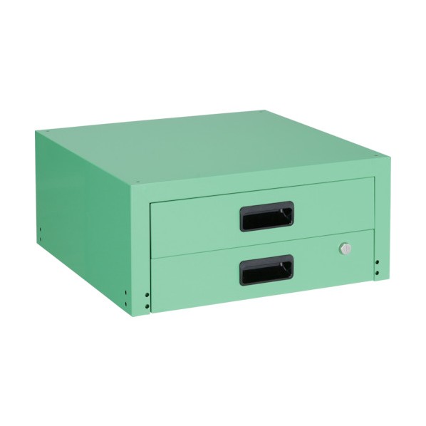トラスコ ラビットワゴン用抽き出し２段５００Ｘ５００ＹＧ色 515 x 510 x 245 粍 RBW-55X YG 1点