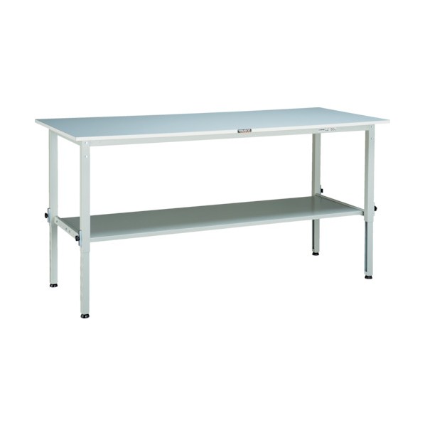 ※法人専用品※トラスコ RAEM型高さ調整作業台 900×600 下棚2枚付 ホワイト RAEM-0960LT2 W RAEM-0960LT2 W 1個|DIY FACTORY ONLINE SHOP