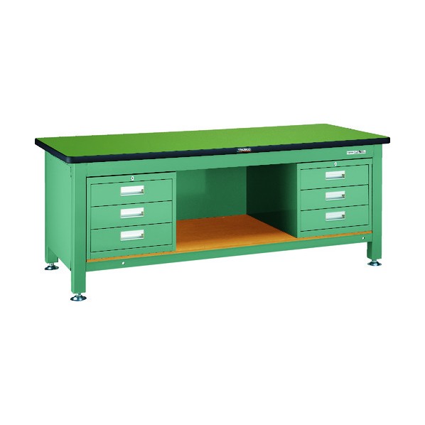 ※法人専用品※トラスコ(TRUSCO) RTWZ型御役目台 1800X750 3段抽き出しX2付 RTWZ-1800D3D3