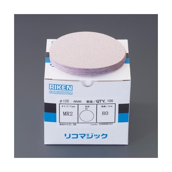エスコ #240/125粍 レコード盤やすり紙(神通力式/100枚) EA162RD-8 1箱