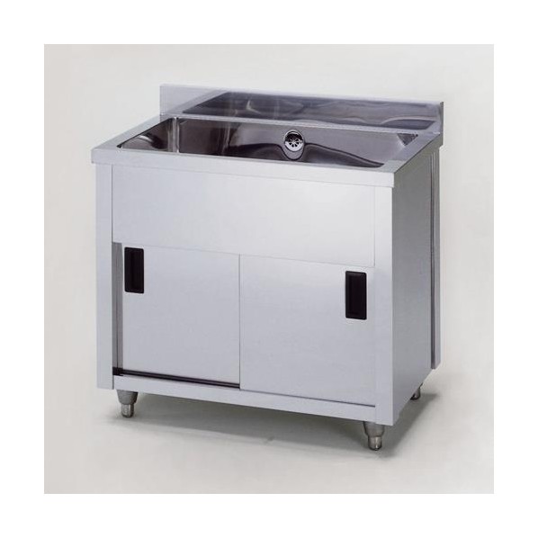 ※法人専用品※エスコ 600x600x890粍 一槽収納家具シンク(SUS430) EA468EF-46 1台【2506DFD_3】