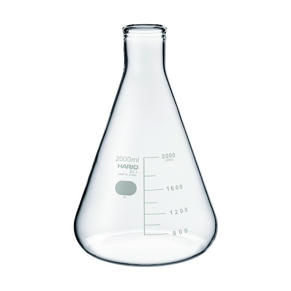 ハリオサイエンス 三角フラスコ 目安目盛付 2000ml SF-2L-SCI 1点