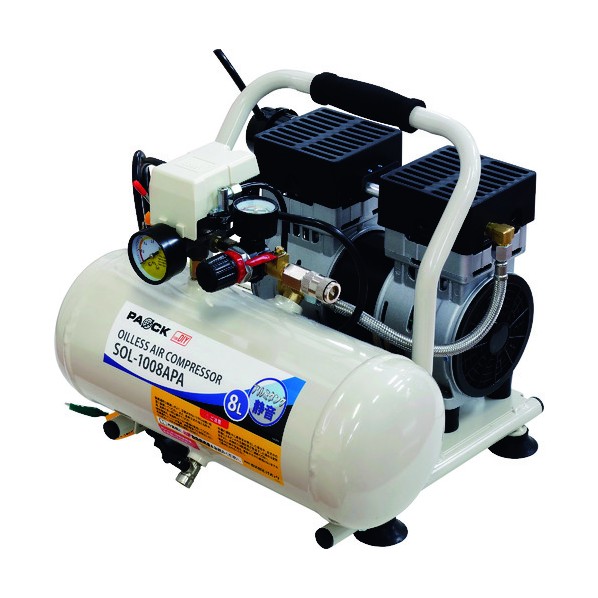 ※法人専用品※パオック 静音アルミタンクオイルレスコンプレッサ SOL-1008APA 1｜DIY FACTORY ONLINE SHOP