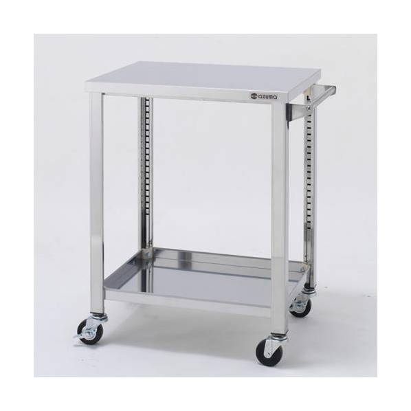 エスコ(esco) 750x600x800mm/100kg ワゴン(二段/ステンレス製) EA956NA-43 1台【2506DFD_3】｜DIY FACTORY ONLINE SHOP