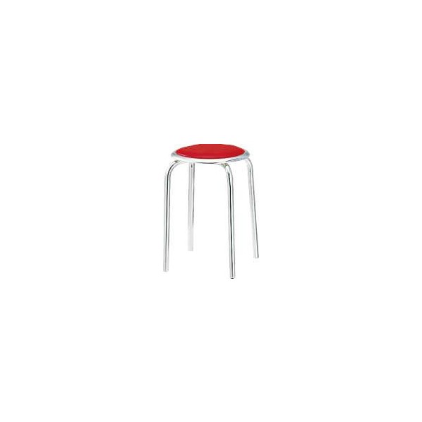 ※法人専用品※エスコ φ330x450mm 丸スツール(レッド) EA956XN-28 1個【2506DFD_3】