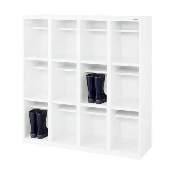 ※法人専用品※esco|エスコ 1200x380x1250mm/4列3段 収納棚(長靴用) EA954EL-3 1台【2506DFD_3】