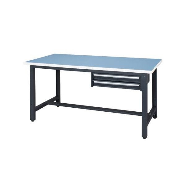 1500x750x735mm/500kg ワークベンチ(2段引出シ) EA956DA-152 1台【2506DFD_3】｜DIY FACTORY ONLINE SHOP