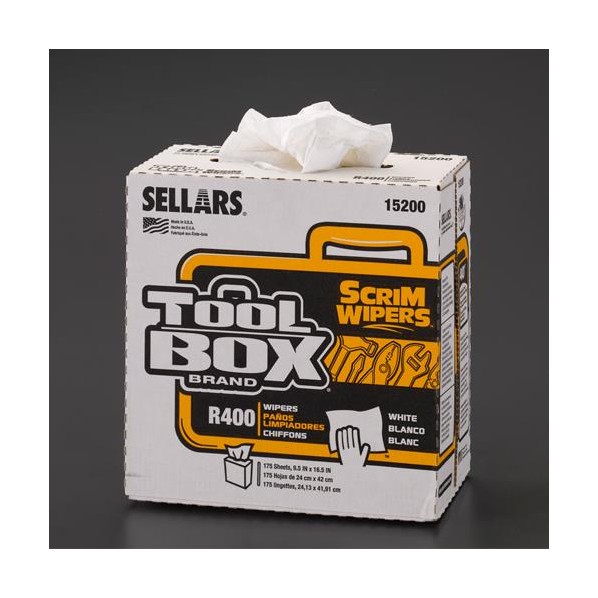 ※法人専用品※エスコ 241x419mm 工業用ワイパー(艶出し/175枚/8箱) EA929AC-56B 1BOX【2506DFD_3】|DIY FACTORY ONLINE SHOP