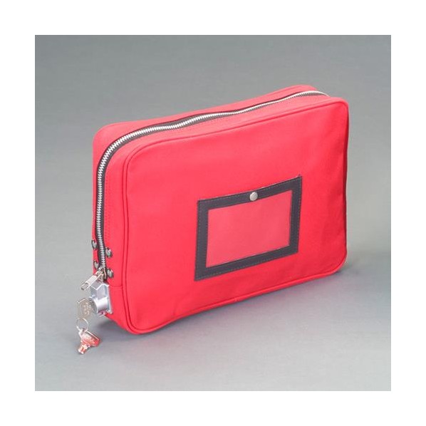 ※法人専用品※エスコ 350x250x75mm セキュリティポーチ(A4/レッド) EA927AG-232 1個【2506DFD_3】