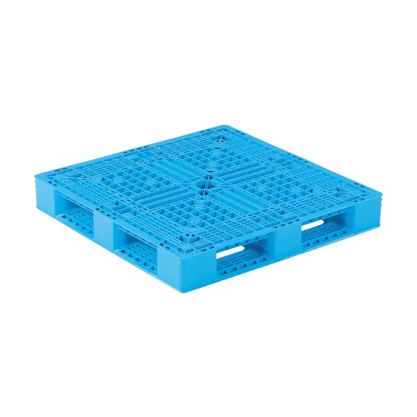 ※法人専用品※サンコー プラスチックパレット 1100×1100×150 SK-D4-1111-12-BL 1点