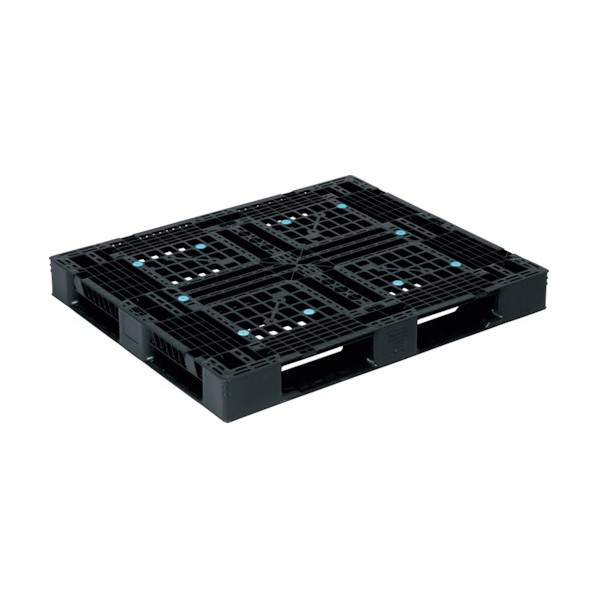 ※法人専用品※サンコー プラスチックパレット 812306 D4-1012-12 ブラック SK-D4-1012-12-BK 1点