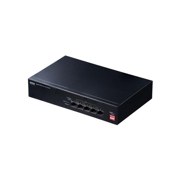 ※法人専用品※エスコ [5ポート] スイッチングハブ(PoE長距離伝送対応) EA764BY-26 1個【2506DFD_3】 15,853円