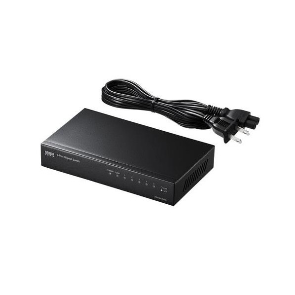 ※法人専用品※エスコ スイッチングハブ(ギガビット対応/5ポート/メタル筐体) EA764BY-56 1個【2506DFD_3】