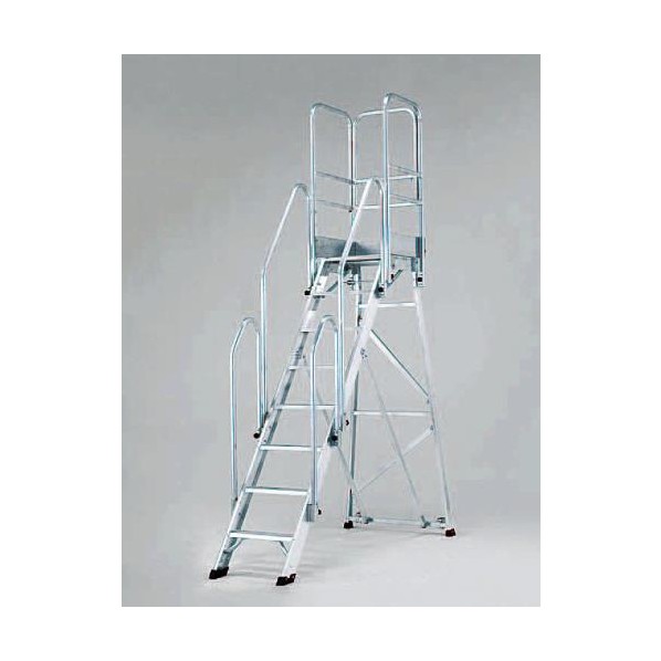 ※法人専用品※esco|エスコ 2.25m/9段 作業台(手摺り付/折畳式) EA903BD-36 1台【2506DFD_3】|DIY FACTORY ONLINE SHOP