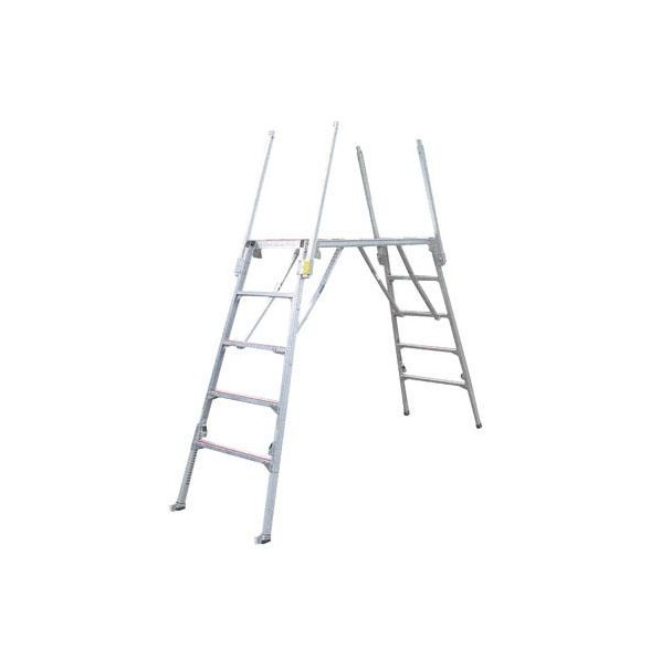 ※法人専用品※エスコ 146-182cm[手すり4本]調節式足場 EA905DF-14【2506DFD_3】