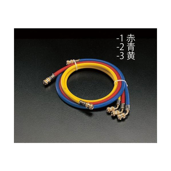 エスコ ［R410A］チャージングホース 150cm 青 EA104TH-2 1個【2506DFD_3】