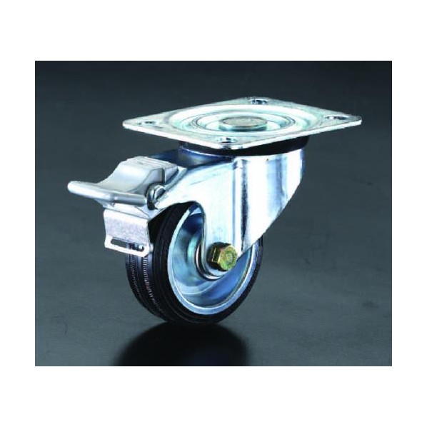 エスコ 160mm[自在金具]キャスター[ブレーキ付] EA986HB-4【2506DFD_3】｜DIY FACTORY ONLINE SHOP