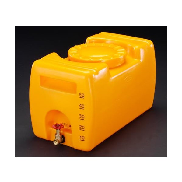 エスコ 50L[バルブ付]ポリエチレン容器 EA991AB-0.5