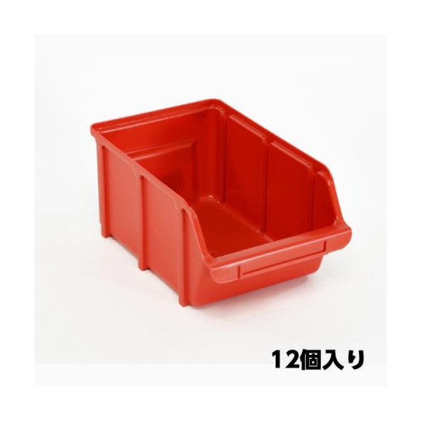エスコ(esco) 205x333x155mm パーツトレー(重ね置型･赤/12個) EA661CJ-9【2506DFD_3】｜DIY FACTORY ONLINE SHOP