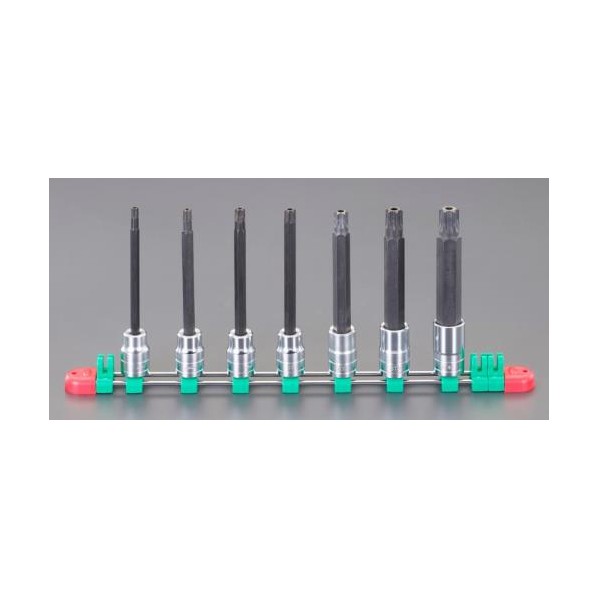 エスコ [TORX]ビットソケット(イジリ止) 1/2inDR/T30-T70 EA618RS-700 1セット