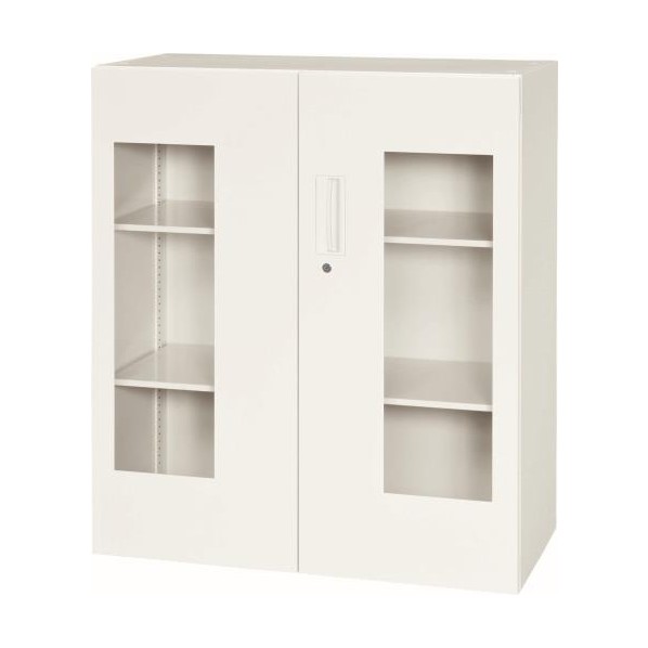 ※法人専用品※エスコ(esco) 900x400x1030mm 収納庫(引き戸/アクリル戸) EA954DH-28 1台【2506DFD_3】