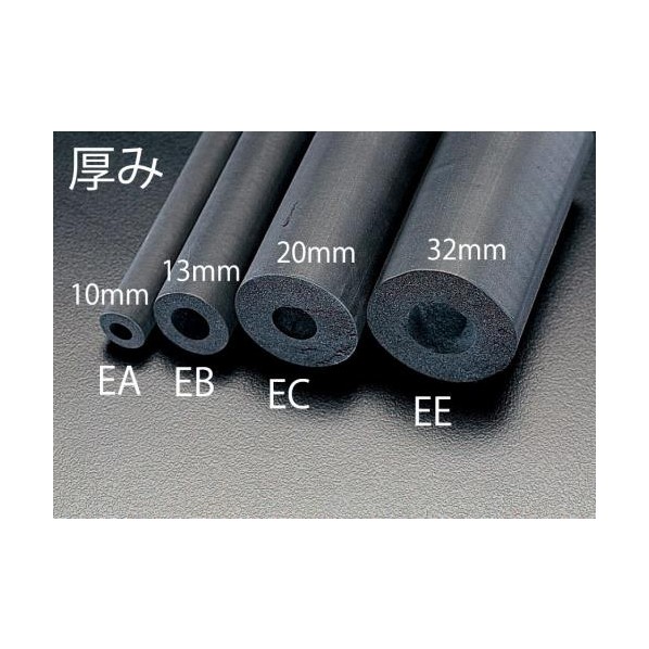 エスコ(esco) 10mmx2m/10粍厚 断熱熱電子管(4本) EA997EA-10A 4本【2506DFD_3】