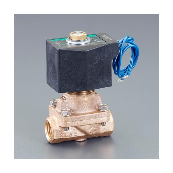 エスコ(esco) AC100V･Rc1/4インチ 2方向電磁弁(パイロットキック式) EA153HC-1 1個【2506DFD_3】