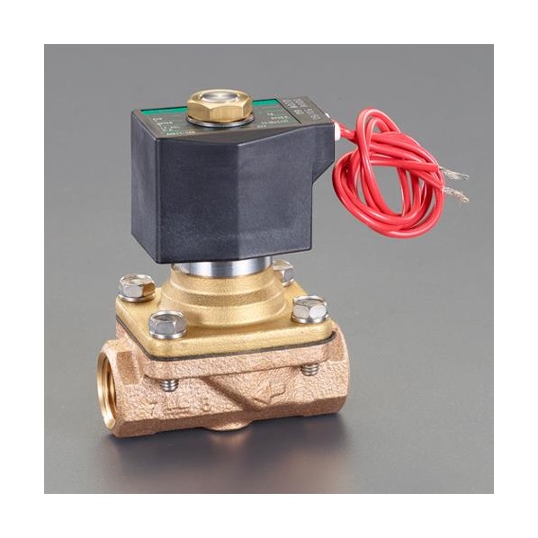 エスコ(esco) AC200V･Rc3/4インチ 2方向電磁弁(パイロットキック式)(ク EA153HC-28 1個【2506DFD_3】