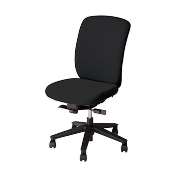※法人専用品※ナイキ 事務用チェア ブラック 肘なし ビニールレザー ハイバック VE512-BK 1点｜DIY FACTORY ONLINE SHOP