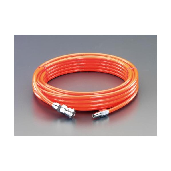 エスコ ［カプラー付］ウレタンエアーホース 8.5mm×10m EA125CD-10 1個