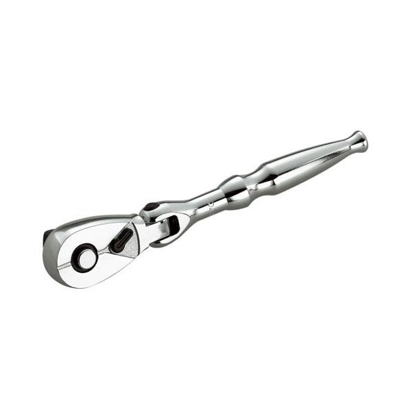 エスコ 3/8 sqショートラチェットハンドル(首振タイプ) B:22mm、T:10mm、L:125mm EA618PA-8
