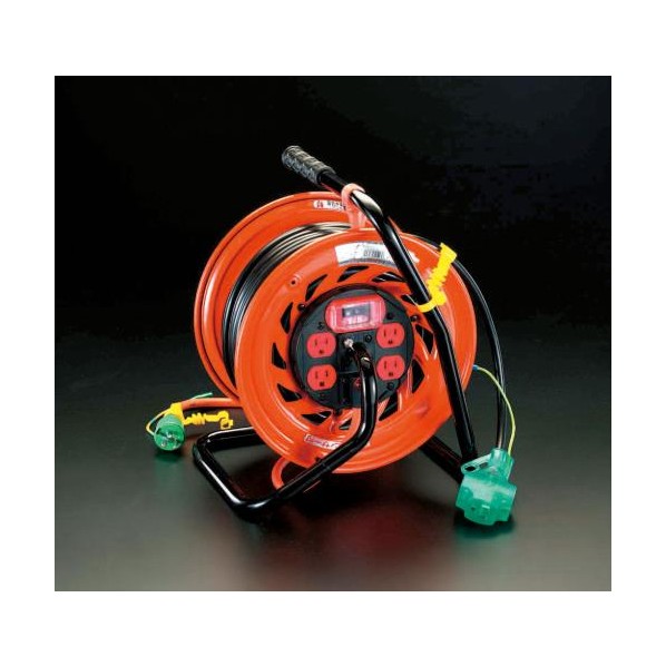 エスコ [過負荷遮断]元置リール 100V&times;30m EA815DA-14【2506DFD_3】｜DIY FACTORY ONLINE SHOP