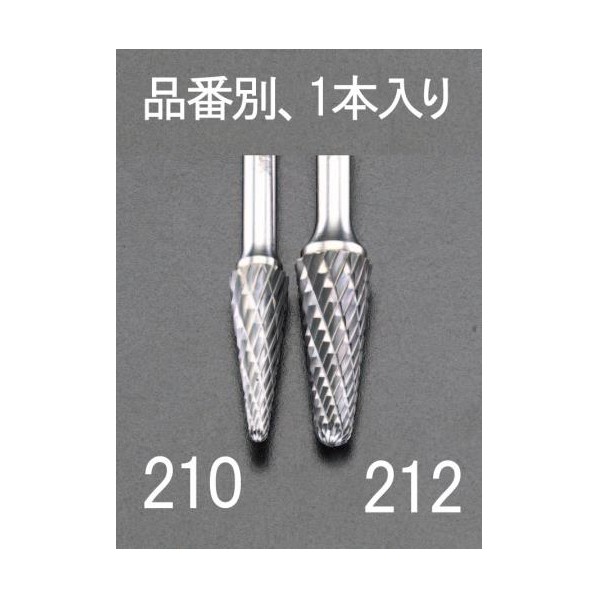 エスコ 10x27mm[6mm軸]超硬カッター[鉄･鋳物用] EA819JC-210【2506DFD_3】