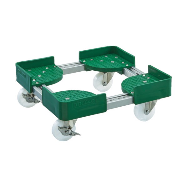 トラスコ 伸縮式コンテナ台車SUS 内寸300-400X600-700 S付 FCD-3060SUS-S 1点｜DIY FACTORY ONLINE SHOP 12,869円