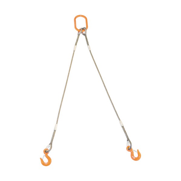 トラスコ ２本吊りＷスリングフック付き６ｍｍＸ１．５ｍ GRE-2P-6S1.5 1Ｓ