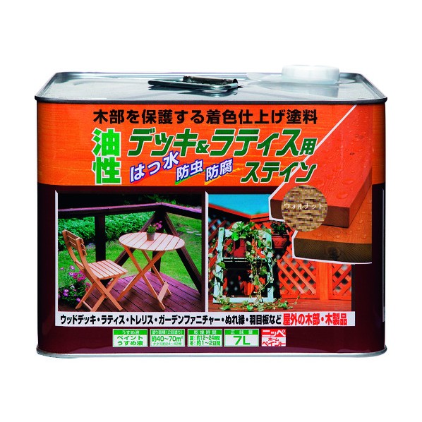 ニッペホーム 油性デッキ&ラティス 7L ウォルナット 06 1|DIY FACTORY ONLINE SHOP