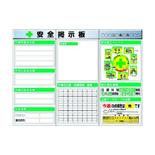 つくし工房 スチール製フラット掲示板3点タイプセット 大タイトル\u003dAタイプ KG-621BA 1点